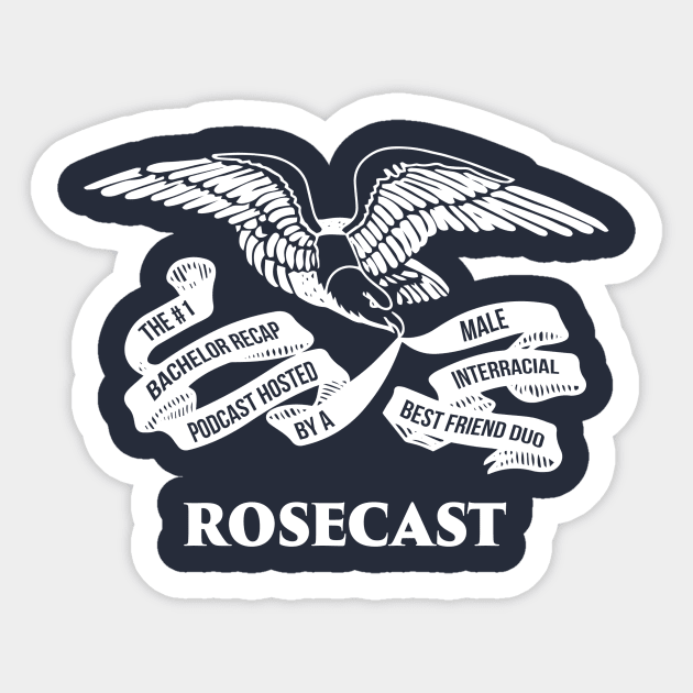 Rosecast Iowa Flag (White) Sticker by ZPDesign